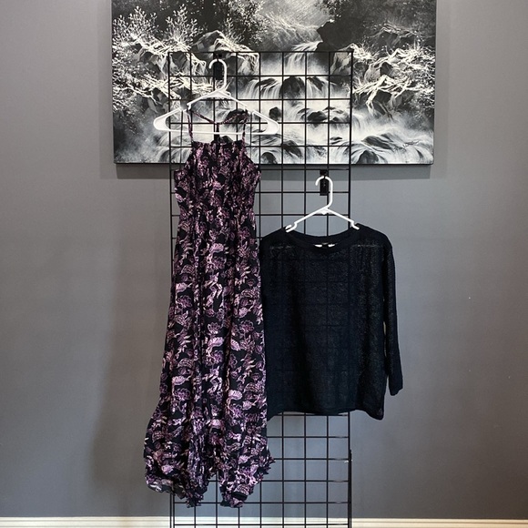 Free people heat wave printed maxi slip. FREE oversized NWT mesh shirt included - Picture 5 of 8